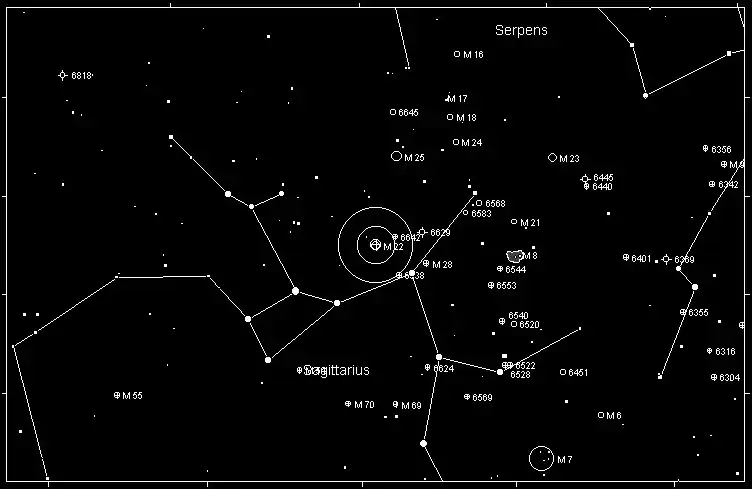 Messier 22 Finder